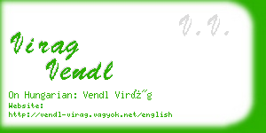 virag vendl business card